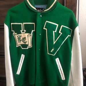 Vintage Green Varsity Jacket